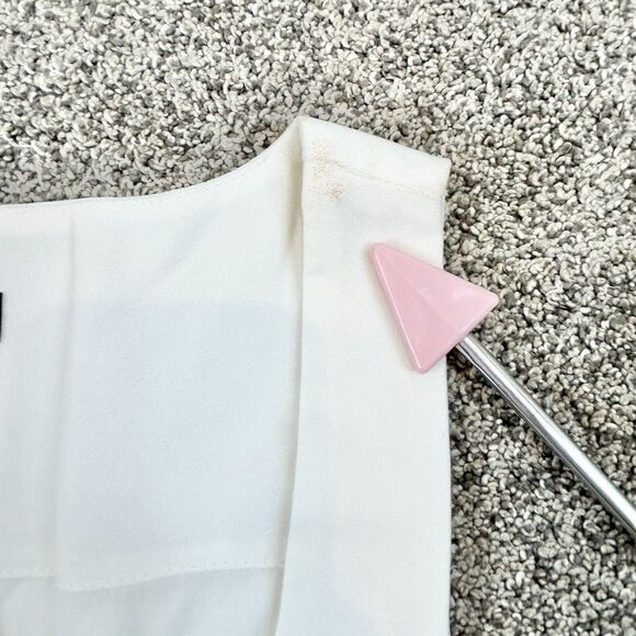 J Crew Vest Top Womens 0 Ivory Sleeveless Button-Fly Tank Blazer Stretch NWT - Picture 11 of 11